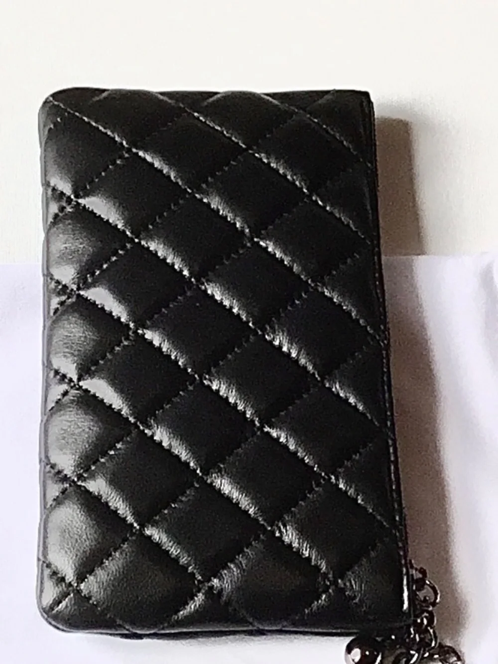 CHANEL LONG QULTED BLACK WALLET